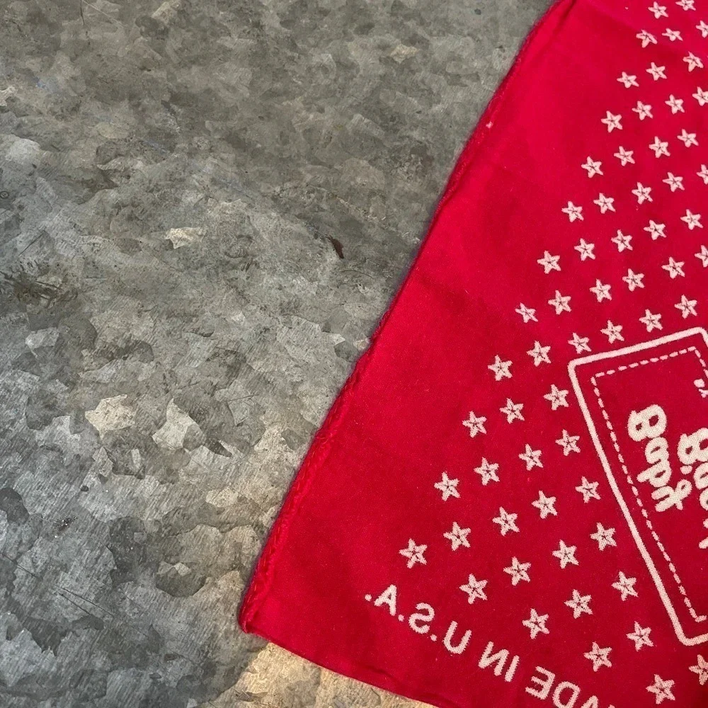 Vintage 90s OshKosh B’gosh 100 Years Handkerchief Bandana Scarf Cotton USA Red